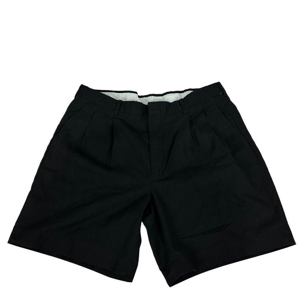 Knightsbridge Men's Wear Black Pleated Shorts W36